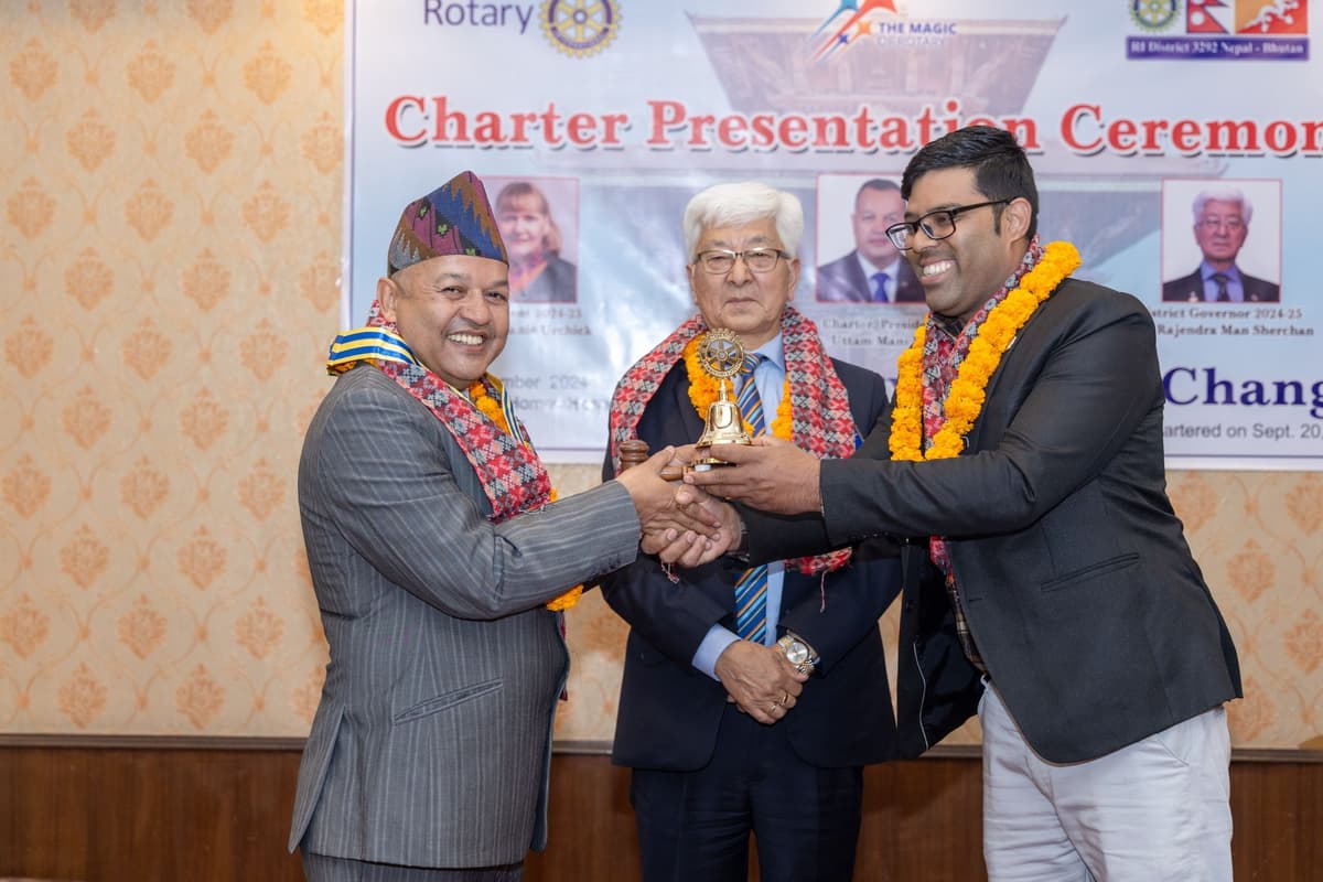 Sponsoring New Rotary Club (RC Changu)